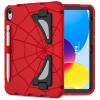 AKABEILA Compatible with Apple iPad 10th 2022 Tablet CaseLightweight Shockproof Rugged Protective Cover with Kickstand for Kids Children Boys Babies Red Black view 1