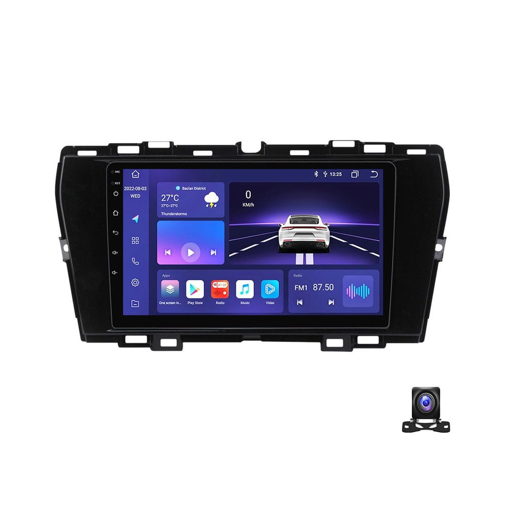 Android 12 Double Din Car Stereo 9 Inch Touch Screen Radio with GPS Navigation Bluetooth FM Radio Receiver for SsangYong Tivoli 2019~2021 Support Carplay/Auto/DSP/RDS,8 core m200s 2g+32g
