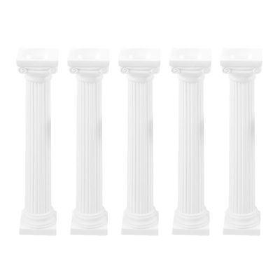 ibasenice Roman Pillar Decoration Mini Columns Set 4.92 Inch Tabletop Figurines for Wedding Centerpiece Photo Prop Home Office Ornament