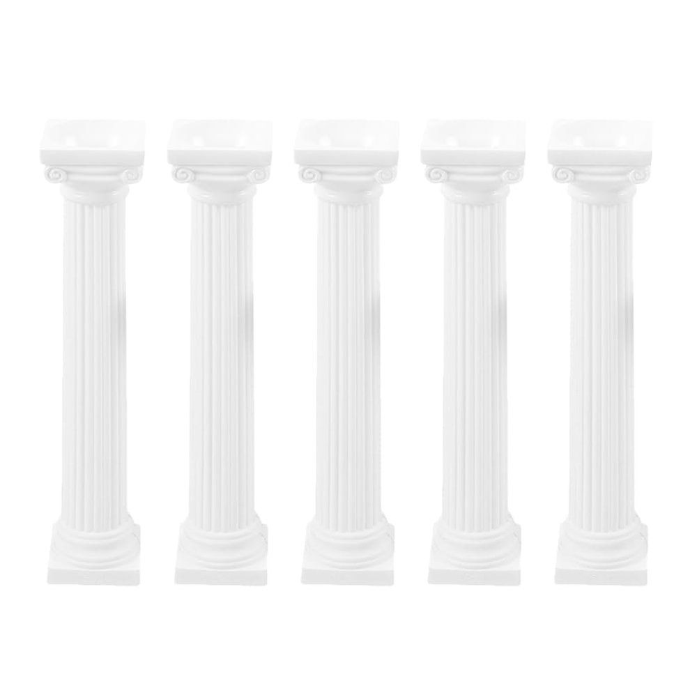 ibasenice Roman Pillar Decoration Mini Columns Set 4.92 Inch Tabletop Figurines for Wedding Centerpiece Photo Prop Home Office Ornament