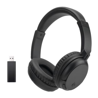 RETRADEKING Wireless Over-Ear FM Headphones, Wireless Bluetooth Headphones for TV Watching Phone and PC, No Audio Delay Deep Bass Bluetooth Headphones, HiFi Stereo Lightweight Headset - Black