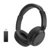 RETRADEKING Wireless Over-Ear FM Headphones, Wireless Bluetooth Headphones for TV Watching Phone and PC, No Audio Delay Deep Bass Bluetooth Headphones, HiFi Stereo Lightweight Headset - Black view 1