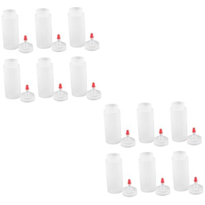 DECHOUS 12pcs Multi-functional Plastic Squeeze Bottles Dispenser for Liquid Glue Crafts and More Reusable