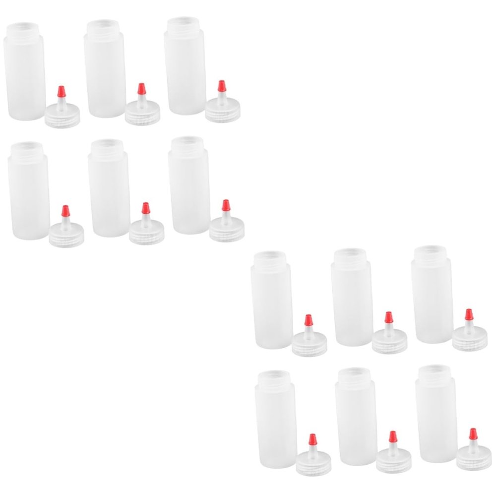 DECHOUS 12pcs Multi-functional Plastic Squeeze Bottles Dispenser for Liquid Glue Crafts and More Reusable