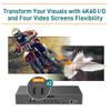 4K60 Video Wall Controller 2x2 3840x2160@60Hz 2 Inputs, 2x2 1x2 2x1 1x3 3x1 1x4 4x1 90/180 Rotate, Bezel Correction, Cascading, Multi TV Display System for Digital Signage Control Room TAA Compliant view 2