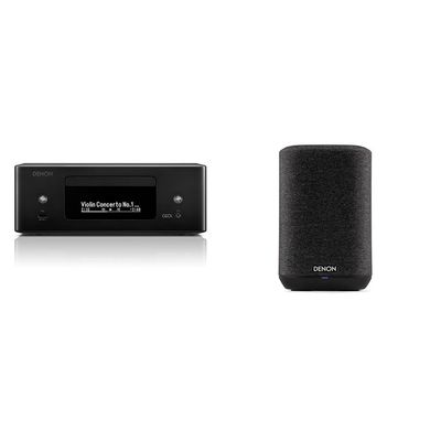 Denon RCD-N12 (2023 Model), Bluetooth CD Player with Integrated AM/FM Radio Tuner, & Wi-Fi & Home 150 Wireless Speaker (2020 Model), HEOS Built-in, Alexa Built-in, AirPlay 2
