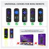 2Pack ONEBOM Cover for Roku Remote with Cat Ears Design,Silicone Skin Case Compatible with Hisense/TCL Roku TV,Steaming Stick/Express,Universal Controller Glow in The Dark(Glow Pink&Glow Yellow) view 3