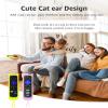 2Pack ONEBOM Cover for Roku Remote with Cat Ears Design,Silicone Skin Case Compatible with Hisense/TCL Roku TV,Steaming Stick/Express,Universal Controller Glow in The Dark(Glow Pink&Glow Yellow) view 4