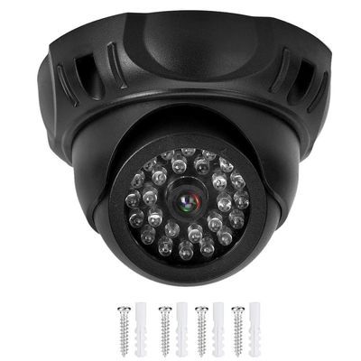 Fake Mannequin Security CCTV Dome Camera Simulation Monitor with LED Flashing Light, Indoor and Outdoor Use, For Home & Business