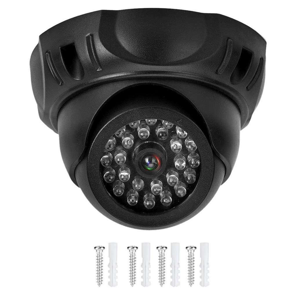 Fake Mannequin Security CCTV Dome Camera Simulation Monitor with LED Flashing Light, Indoor and Outdoor Use, For Home & Business