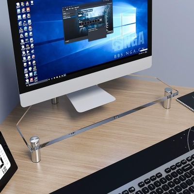 Corner Monitor Stand 78cm Long Triangular Corner Monitor Organizers Riser with Pen Holder, Office Storage Rack for Display/Notebook/Led Tv, Universal Screen Stand (Color : 25.3cm (10"), Size : 3