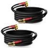 HiFind Speaker Cable Wire 8 Ft/2 Pack with Gold-Plated 90 Degree Angled to Straight Banana Tip Plugs-UL CL3 Rated-Indoor&Outdoor-16 AWG Tinned Copper for Bi-Wire Bi-Amp HiFi Sound view 1