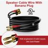 HiFind Speaker Cable Wire 8 Ft/2 Pack with Gold-Plated 90 Degree Angled to Straight Banana Tip Plugs-UL CL3 Rated-Indoor&Outdoor-16 AWG Tinned Copper for Bi-Wire Bi-Amp HiFi Sound view 2