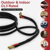 HiFind Speaker Cable Wire 8 Ft/2 Pack with Gold-Plated 90 Degree Angled to Straight Banana Tip Plugs-UL CL3 Rated-Indoor&Outdoor-16 AWG Tinned Copper for Bi-Wire Bi-Amp HiFi Sound view 4