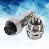 10 Set GX12 Aviation Plug Connector, 6Pin 12mm Aviation Plug Male Female Metal Socket Connector for Aviation Electronic Connector view 2