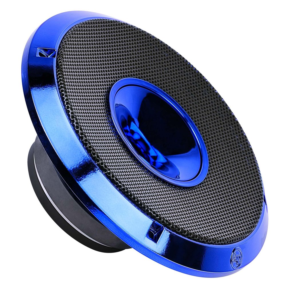 Audiopipe 8" Compression Horn Mid-Range Loudspeaker (APMB-828GH-BLU), 400W, Built-in Compression Horn Driver, Flat Steel Basket, 2-Way Coaxial, KSV Voice Coil, Grill, Sleek Candy Blue