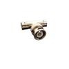 2 PCS BNC-KJK Pure Copper BNC RF Tee Adaptor Male Head Turn to 2 Famale Head 50 Ohm Socket Connector T Shape Converter view 2