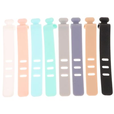 Angoily 8pcs Reusable Silicone Cable Ties Cord Organizer Straps for Multi for Wire Management and Easy Storage