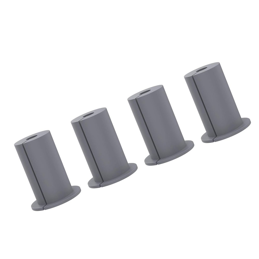 Ethernet Cable Grommet - Sturdy Rubber Wall Grommet for Home Cable Routing, 4PCS Kit (Gray)