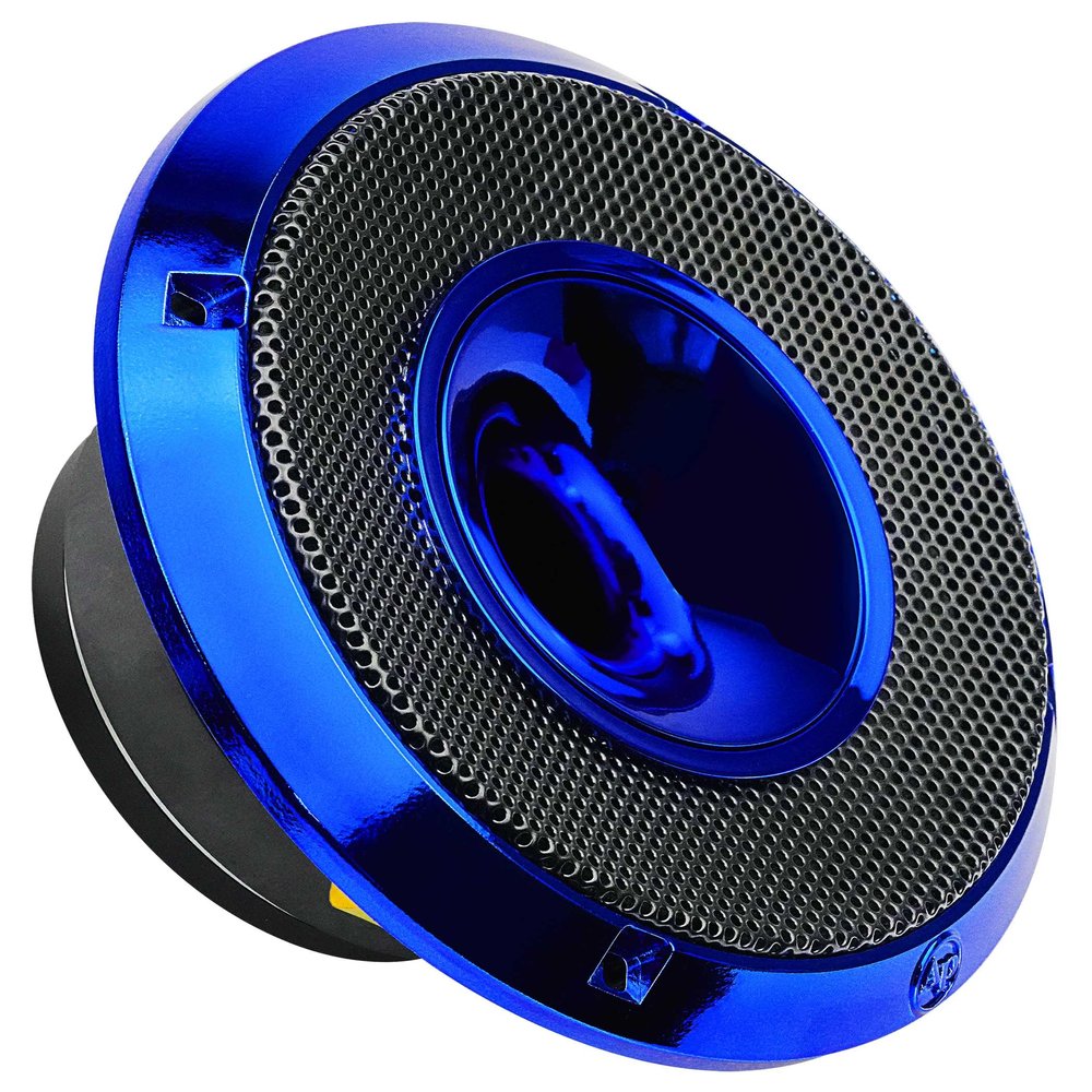 Audiopipe 6.5" Compression Horn Mid-Range Loudspeaker (APMB-628GH-BLU), 300W, Built-in Compression Horn Driver, Flat Steel Basket, 2-Way Coaxial, KSV Voice Coil, Grill, Sleek Candy Blue