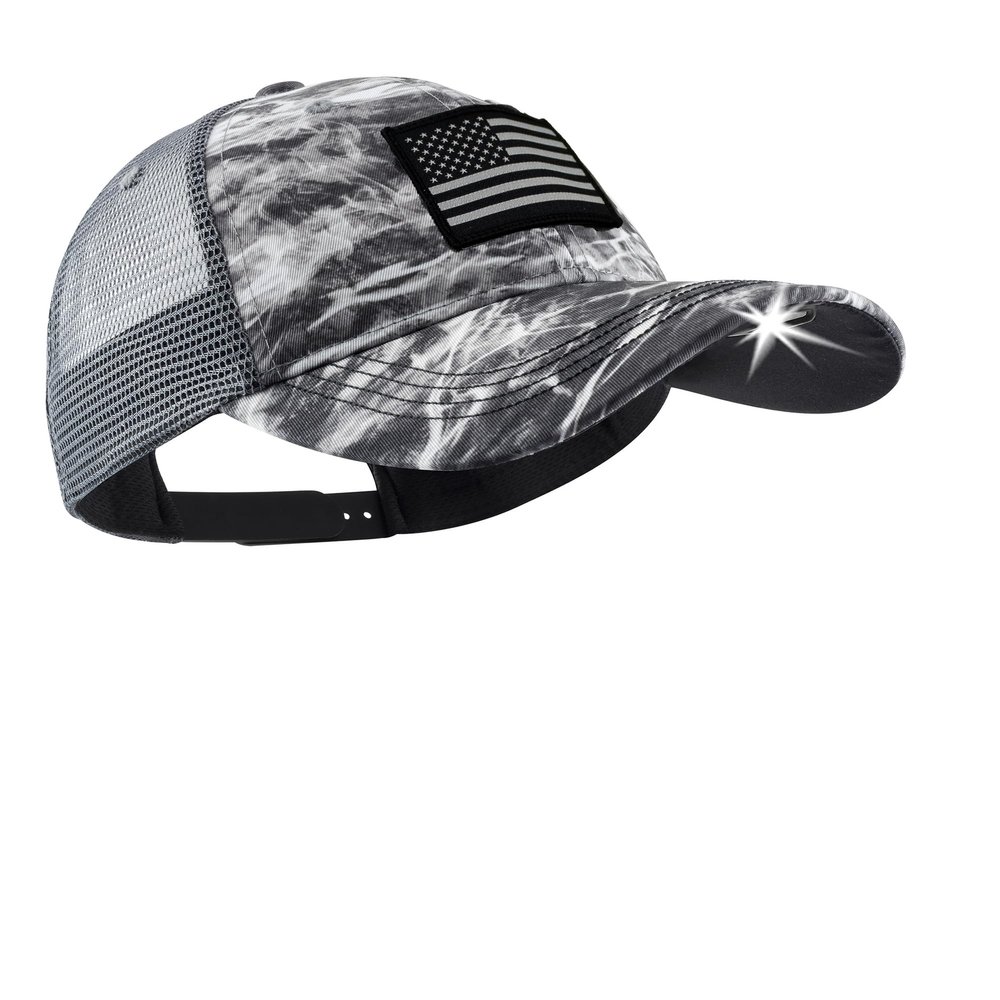 LED Hat Light - POWERCAP Baseball Cap with Light Built in - LED Cap Visor Light with Bright Headlight and IPX4 Rating (Mossy Oak Elements Manta-HLCR-0968)