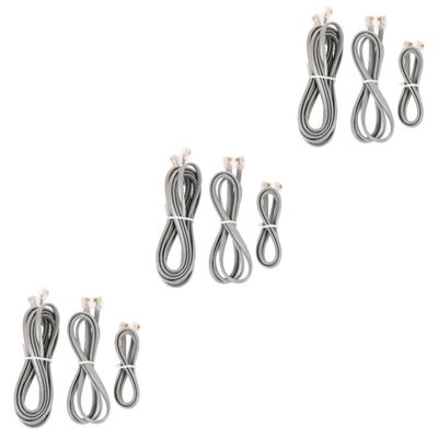 Angoily 9pcs Landline Phone Extension Cord Pc Cable Kit for Telephones Modems and Answering Machines and Practical Cords