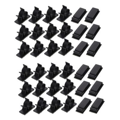 Angoily 36pcs Cable Organizers Cord Management Clips Wire Holders for Cords Adhesive Cable Clips Space Saving Desk Management