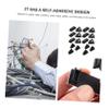 Angoily 36pcs Cable Organizers Cord Management Clips Wire Holders for Cords Adhesive Cable Clips Space Saving Desk Management view 3