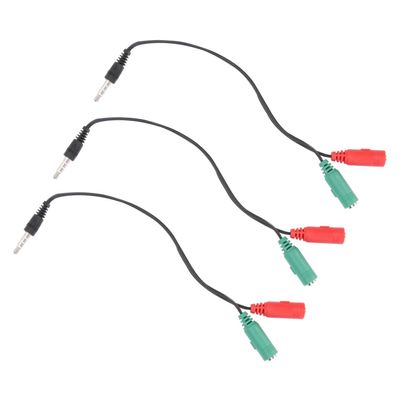 Angoily 6pcs Headphone Splitter Cable for Laptop Mic Headphone Adapter Random Color
