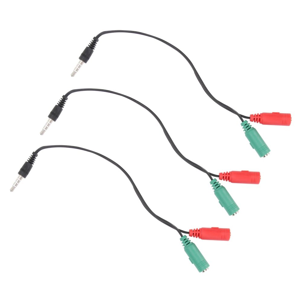 Angoily 6pcs Headphone Splitter Cable for Laptop Mic Headphone Adapter Random Color