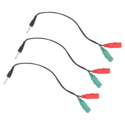 Angoily 9pcs Headphone Splitter Audio Cable for Jack Dual Output for Headphones Speakers Compatible Laptop Smartphone Easy to Use Random Color