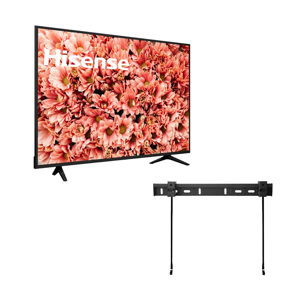 Hisense 43-Inch Smart TV 4K UHD HDR Compatible with Alexa & Google Assistant + Wall Mount, 43R6E4 (Renewed)