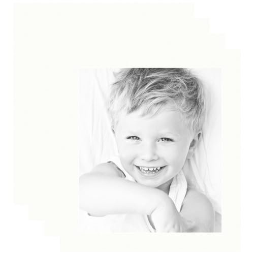 ArtToFrames 12.5x15 Fabric White/Fabric White Custom Mat for Picture Frame with 8.5x11 opening size (Mat Only, Frame NOT Included)
