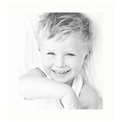 12.5x15 Polar White/Porcelain Custom Mat for Picture Frame with 8.5x11 Opening Size (Mat Only, Frame NOT Included) - 1 Pack