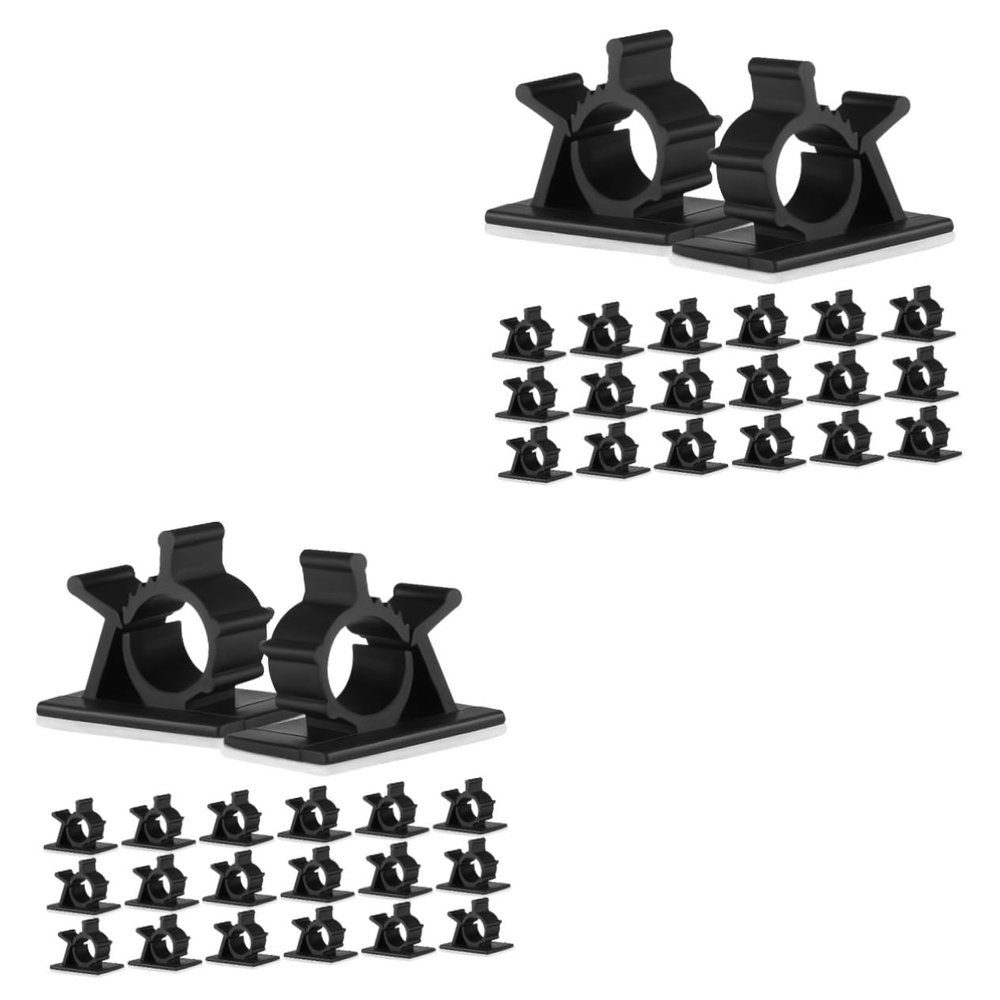 DOITOOL 100pcs Cable Clip Wire Cord Clip Self-Adhesive Clamp Cable Organizer Adhesive Wire Manager