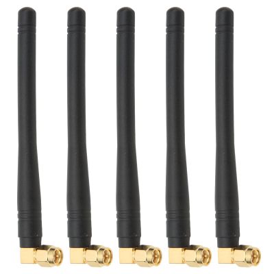5pcs Router Antenna 50W 3DBI High Gain Antenna SMA Male Pin for Drone Security Alarm Smart Home Meter Reading System 2400-2500Mhz