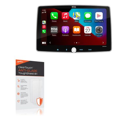 BoxWave Screen Protector Compatible with BOSS Audio BE9ACP (9 in) - ClearTouch Anti-Glare ToughShield 9H (2-Pack), Anti-Glare 9H Tough Flexible Film Screen Protector