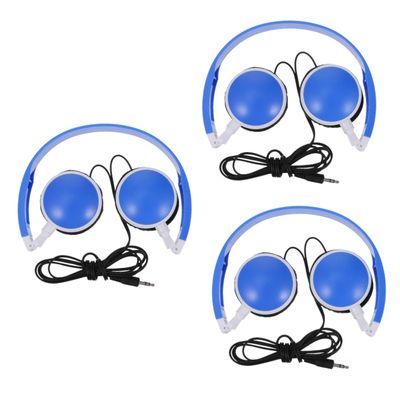 OSALADI 3pcs Foldable Boy Girl Headset Lightweight Ear Headphones Comfortable Cushions for School Music Gaming and Travel Compatible Mobile and Computer Devices