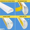 Kable Kontrol Half Round Cord Hider, Cable Cover, Hide TV Wall Mount Wires, Raceway for Cords, Decorative Wire Covers, Paintable, Adhesive Cable Concealer - 1.2in W x 0.50in H x 60in L 20 Pcs - White view 2