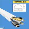 Kable Kontrol Half Round Cord Hider, Cable Cover, Hide TV Wall Mount Wires, Raceway for Cords, Decorative Wire Covers, Paintable, Adhesive Cable Concealer - 1.2in W x 0.50in H x 60in L 20 Pcs - White view 3