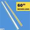 Kable Kontrol Half Round Cord Hider, Cable Cover, Hide TV Wall Mount Wires, Raceway for Cords, Decorative Wire Covers, Paintable, Adhesive Cable Concealer - 1.2in W x 0.50in H x 60in L 20 Pcs - White view 4
