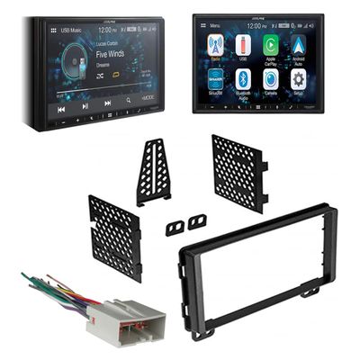 Alpine ILX-W670 7" Car Receiver Bundle with Metra 70-5520 in-Dash Radio Harness Compatible with Ford 2003-2006 and METRA 95-5812 2 DIN MOUNTING Compatible with Ford 04-07 (3 Items)