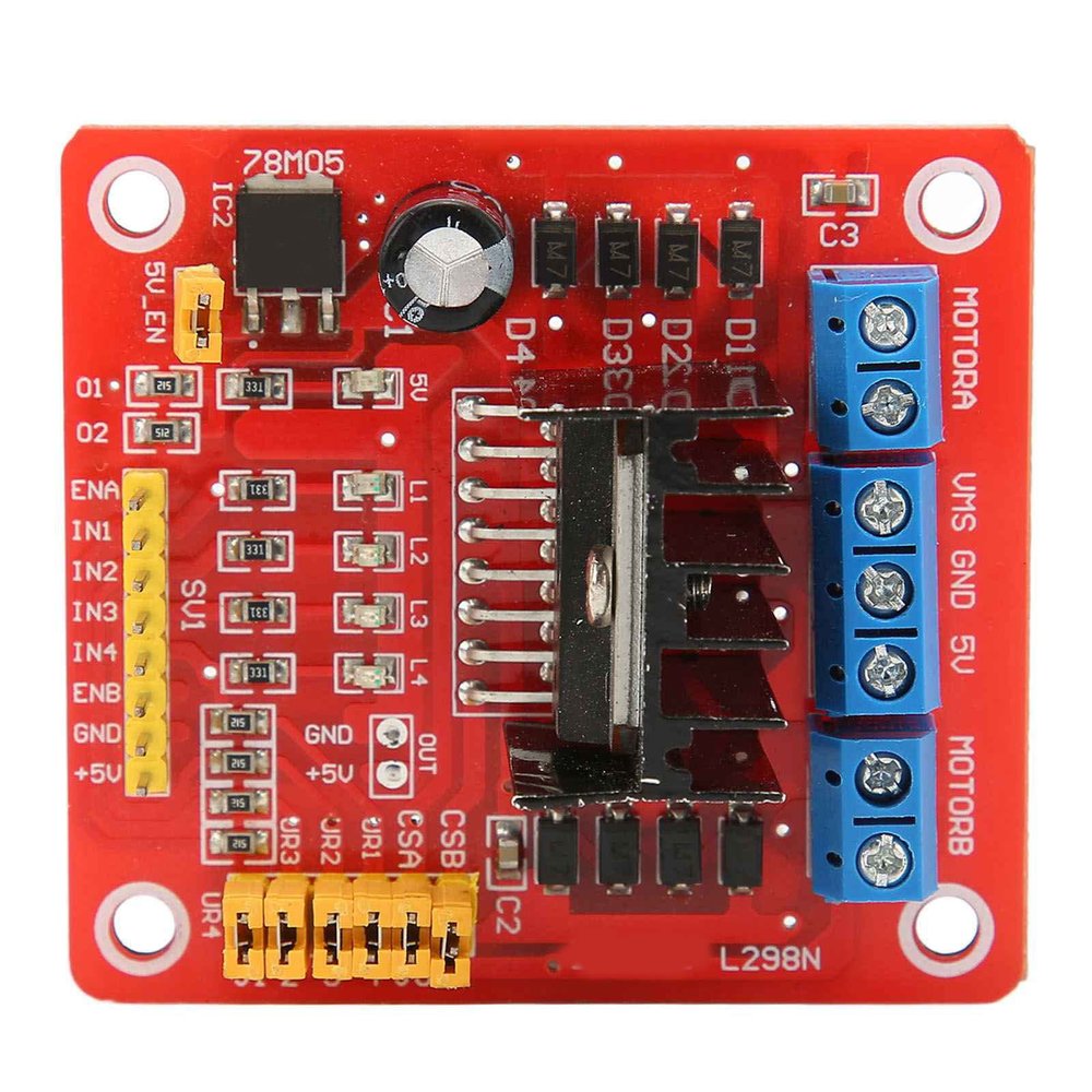 L298N Stepper Motor Driver Module H Bridge DC Motor Driver Multifunctional Controller Board for Smart Car Robot