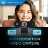 1080P Webcam with Microphone Full HD USB Web Camera with Adjustable View Angle, Noise Cancellation, Plug & Play Compatibility, Perfect for Zoom, Skype, Teams, Conferencing, and Content Creation view 3