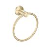 LEIXIUSM Modern Roung Towel Holder Wall-Mounted Gold Brushed Towel Rack Bathroom Accessories Home Decoration view 1