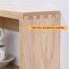 JCHENGS Wood Vinyls Records Storage Organizer,Game Disc Record Rack,Vinyl Record Holder Display Stand,Playing Album Cover Holder,CD Stand Display Shelf (Natural 4 Layers) view 3