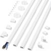 Cord Covers for Wires on Wall Extra-Long, 13.12ft TV Cord Hider Kit, Paintable Cable Management Concealer, White Cord Raceway Channel, 4 x L39in x W0.95in x H0.55in view 1