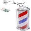 Mandyom Barber Pole LED Light, Red White Blue Rotating LED Stripes Hair Salon Sign Wall Mount Rotating Light(14.5in) view 1