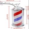 Mandyom Barber Pole LED Light, Red White Blue Rotating LED Stripes Hair Salon Sign Wall Mount Rotating Light(14.5in) view 2