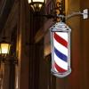 Mandyom Barber Pole LED Light, Red White Blue Rotating LED Stripes Hair Salon Sign Wall Mount Rotating Light(14.5in) view 3